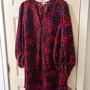 JODIFL Red and Black Patterned Dress